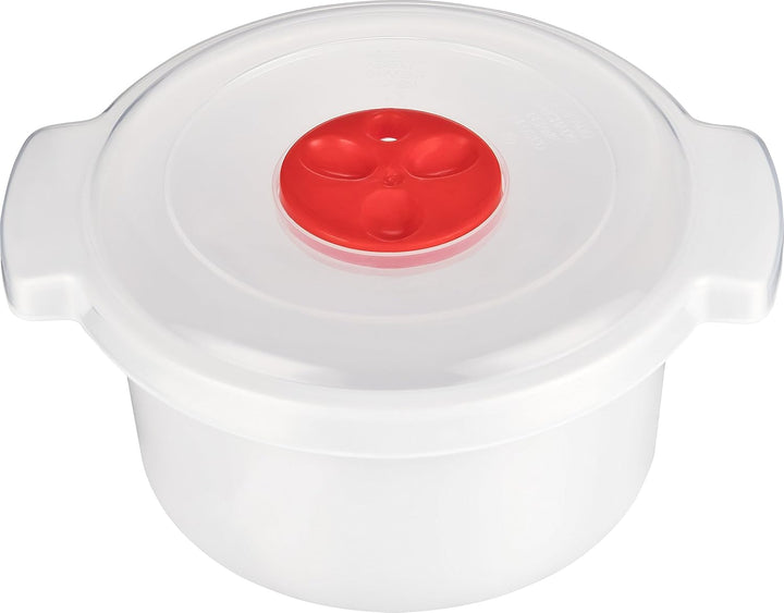 Kigima Mikrowellen - Kochtopf - Starter -Set 3-teilig Töpfe 0,5L, 1L, 2L Weiss, Töpfe 0,5L, 1L, 2L W