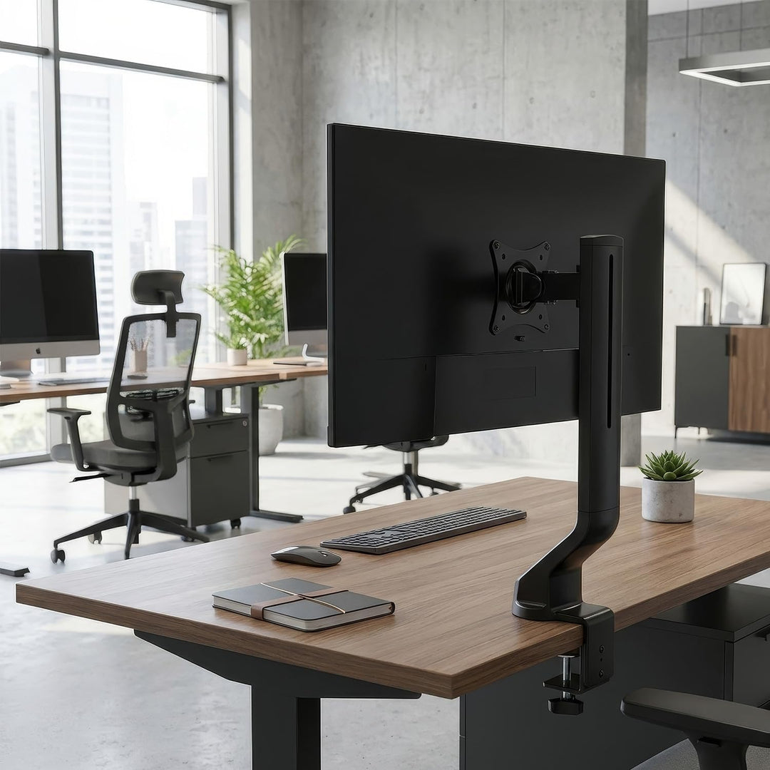 Maclean MC-853 1-Fach Monitorhalterung Tischhalterung mit Computertisch Halterung 17 bis 32" VESA 75