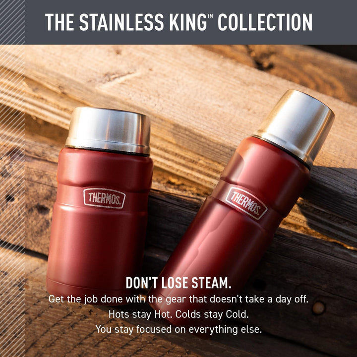 THERMOS SK2000AGTRI4 Stainless King Compact Bottle Edelstahl-Flasche, Mattgrün, Mattgrün