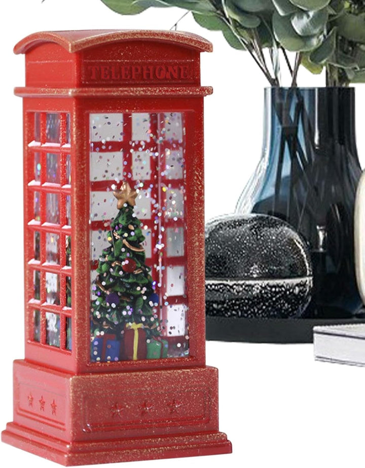 Weihnachtslaterne | Kleine Weihnachtskugeln für Telefonzelle, Tischdekoration, beleuchtete Schneekug
