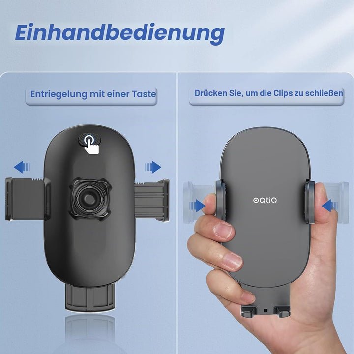OQTIQ 13" Handyhalterung Auto Schwanenhals, Starke Saugnapf Handyhalterung für Armaturenbrett & Wind