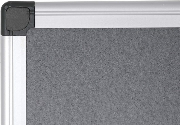 Bi-Office FA0342170 Pinnwand Maya, Filztafel Mit Aluminiumrahmen, Graue Filzoberfläche, 90 x 60 cm G