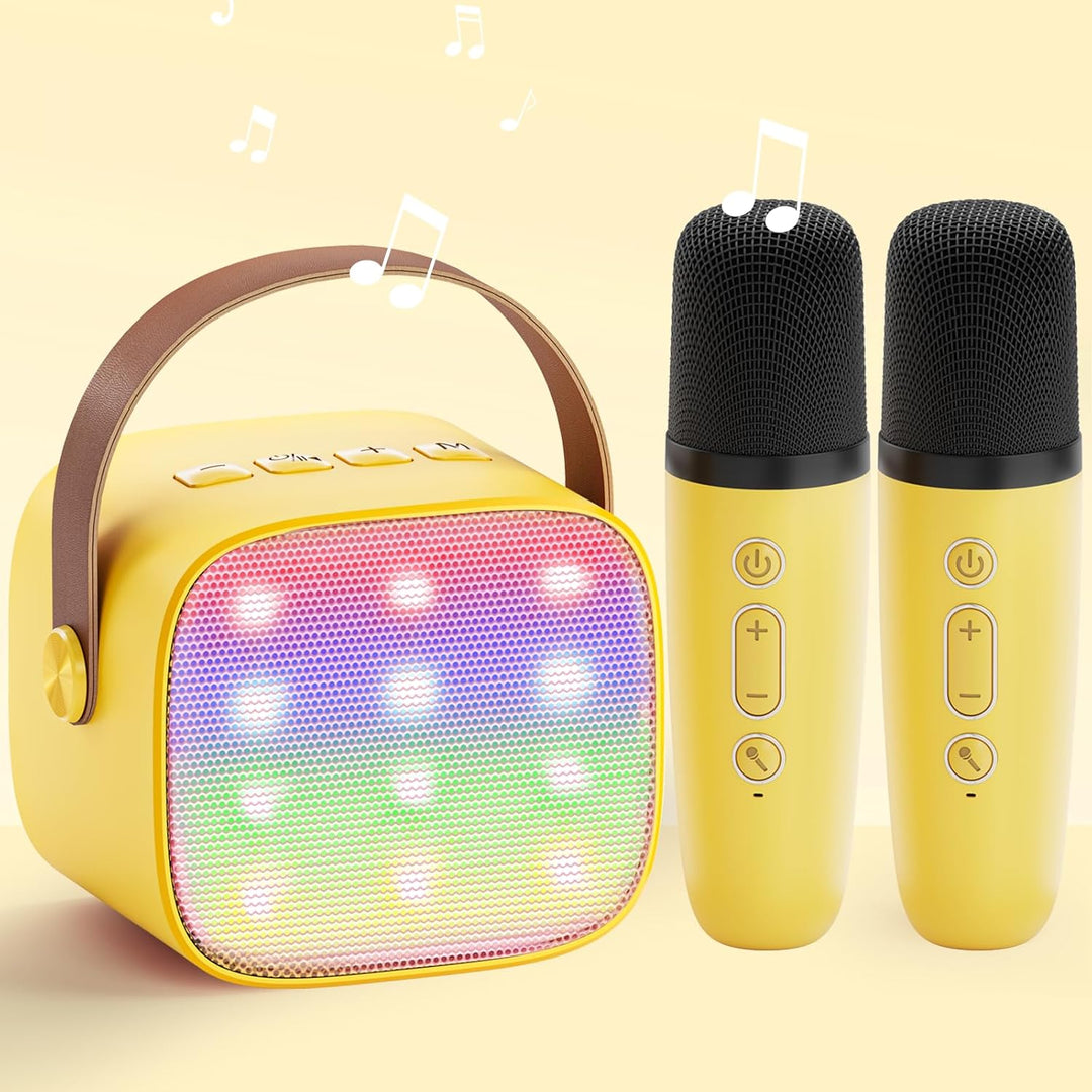 Karaoke Maschine Kinder mit 2 Mikrofonen: [Premiumversion] Mini Karaoke Maschine, Geschenk für Mädch