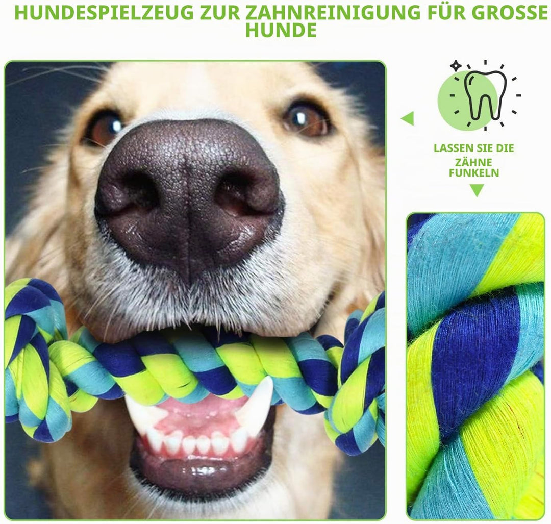 Kauspielzeug für grosse Hunde, grosse Rassen, strapazierfähiges Dental-Seil für mittelgrosse Hunde,
