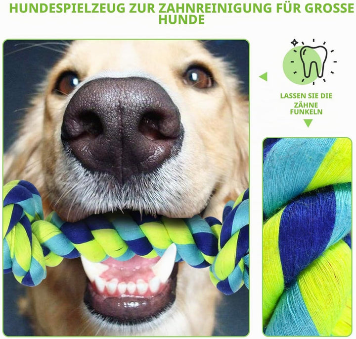 Kauspielzeug für grosse Hunde, grosse Rassen, strapazierfähiges Dental-Seil für mittelgrosse Hunde,