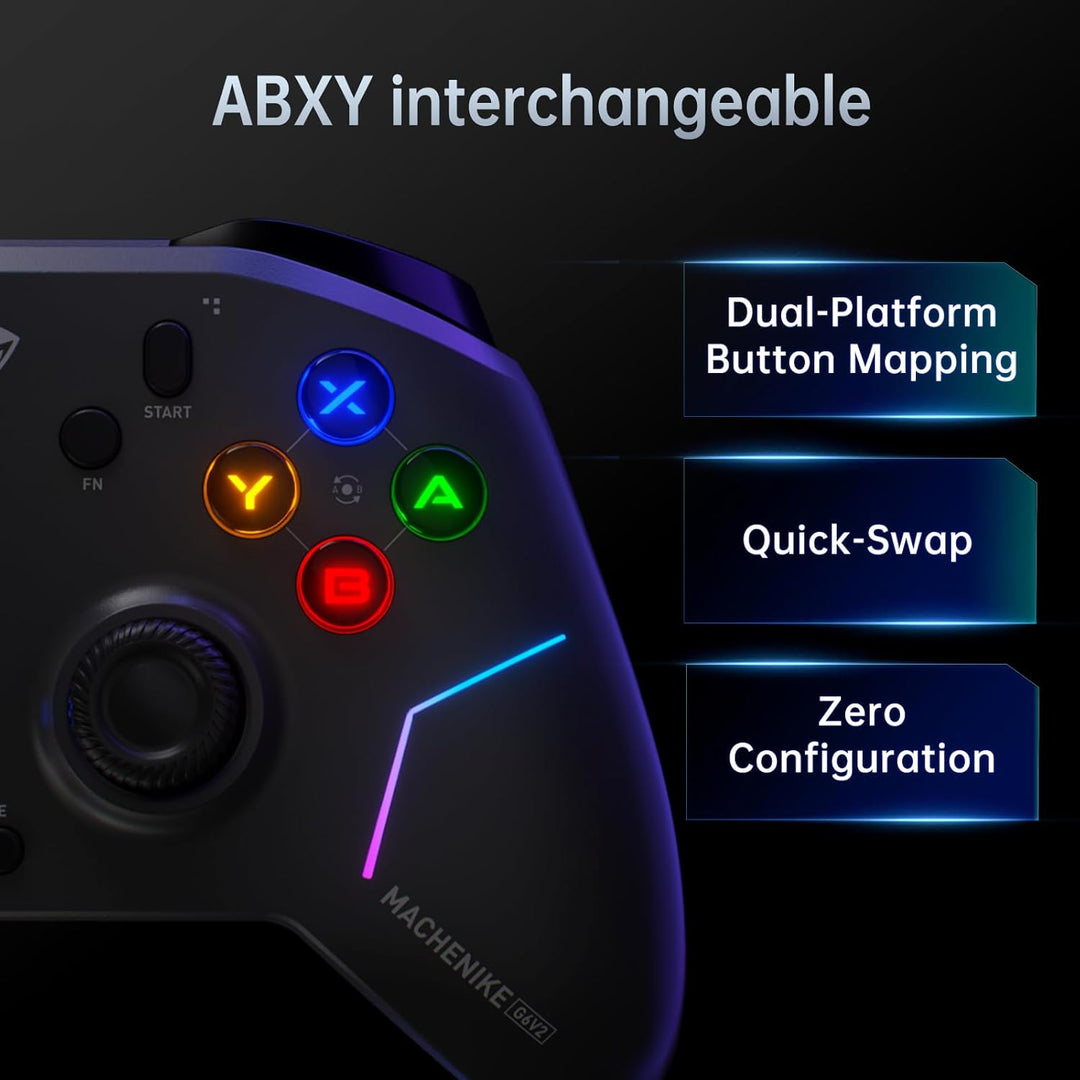 Machenike G6V2 Controller PC, Gamepad PC, 2 HD-Schwingspulenmotoren, einstellbar GuliKit TMR-Joystic
