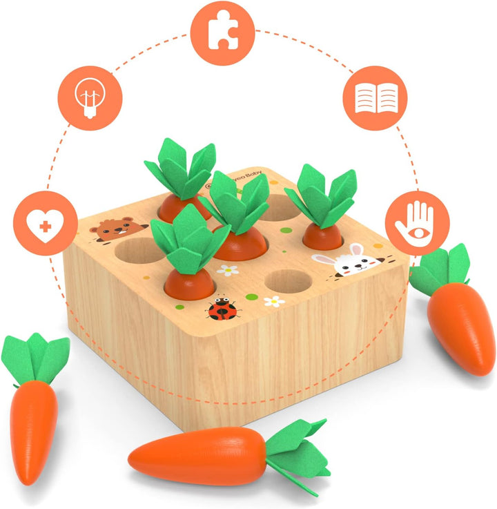 KMTJT Holzspielzeug ab 1 Jahr | Baby Motorik, Montessori Spielzeug 2 3 Jahre | für 6-12 Monate Junge