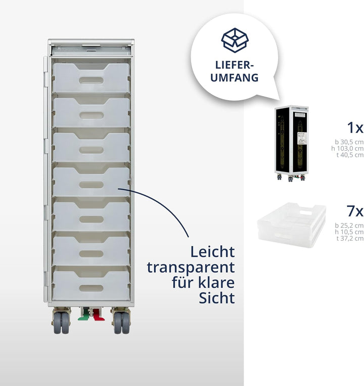 Airline Trolley Airliner, Büroschrank, Küchenwagen schmal, Aktenschrank klein, Schubladenschrank, No