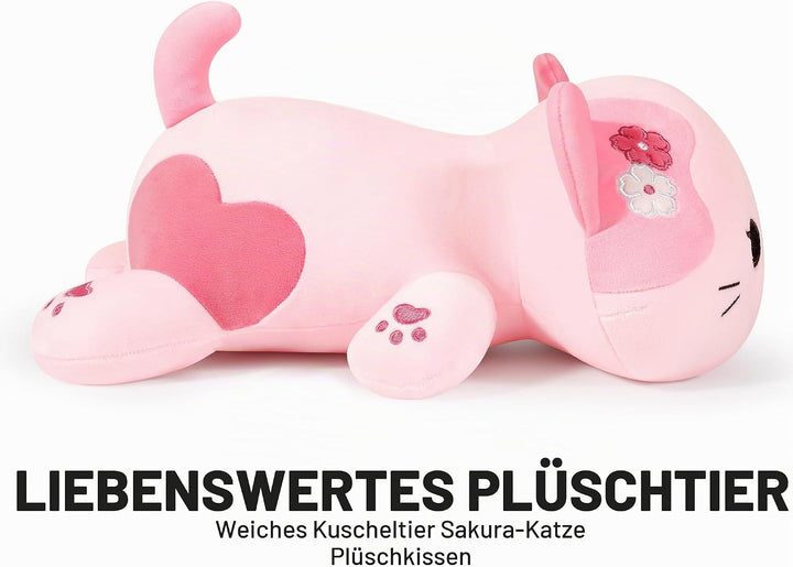 shownicer Plüschtier Katze Kuscheltier Stofftier Kawaii Katze Plüsch Kissen Spielzeug Kätzchen Plüsc