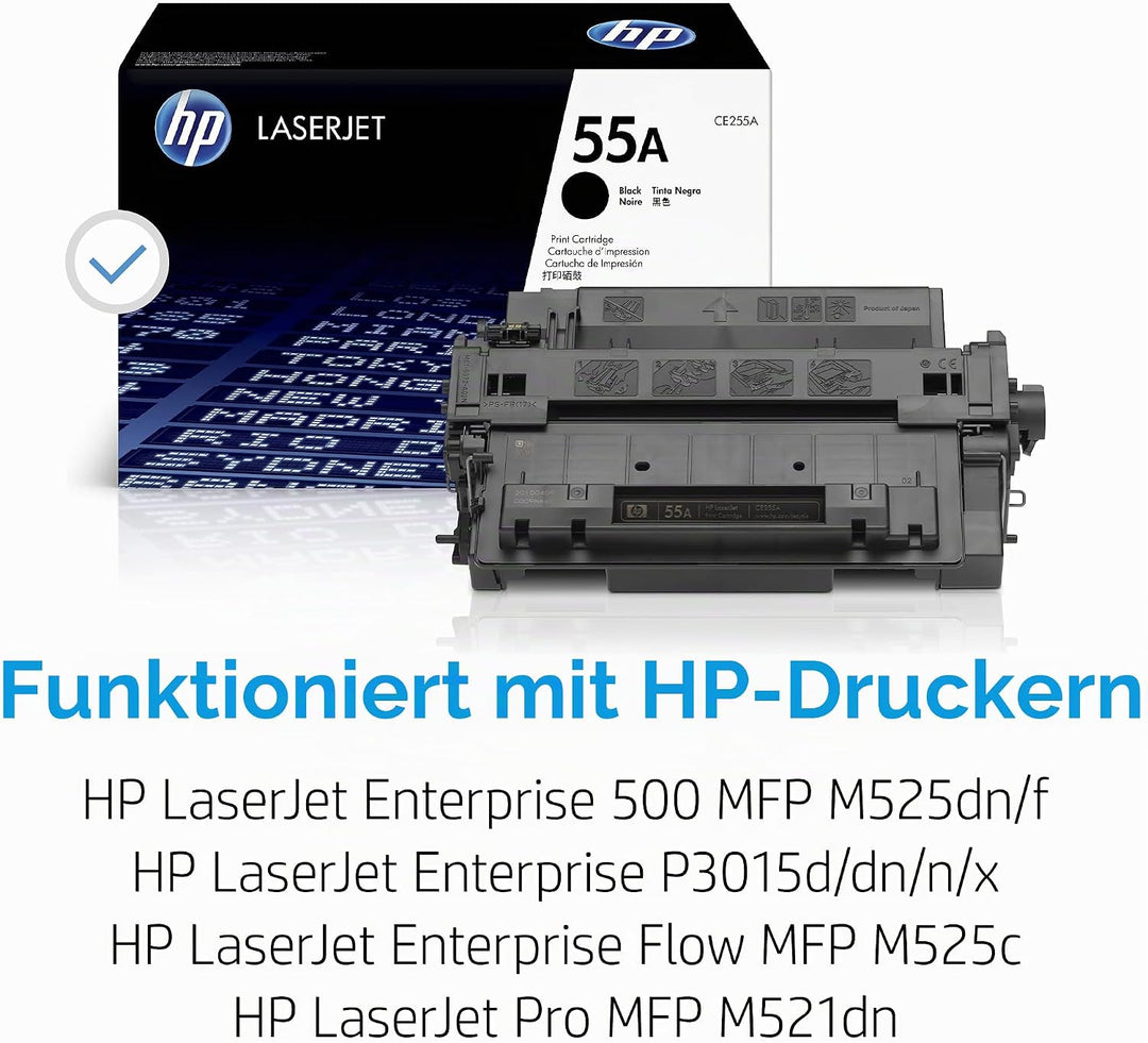 HP 55A (CE255A) Schwarz Original Toner für HP Laserjet Enterprise P3015, M525, HP Laserjet Pro M521