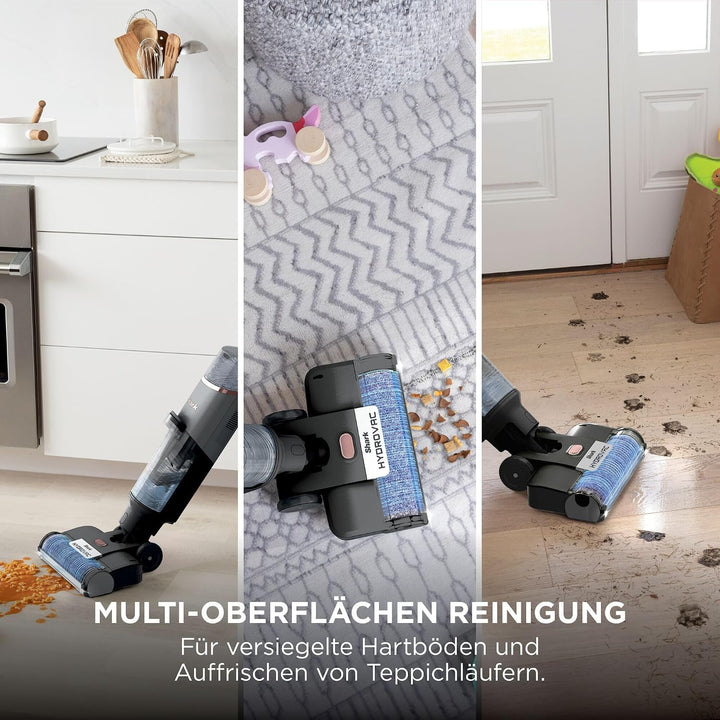 Shark HydroVac Kabelloser Nass Trockensauger mit antimikrobieller Bürstenrolle, Mehrzwecklösung geru