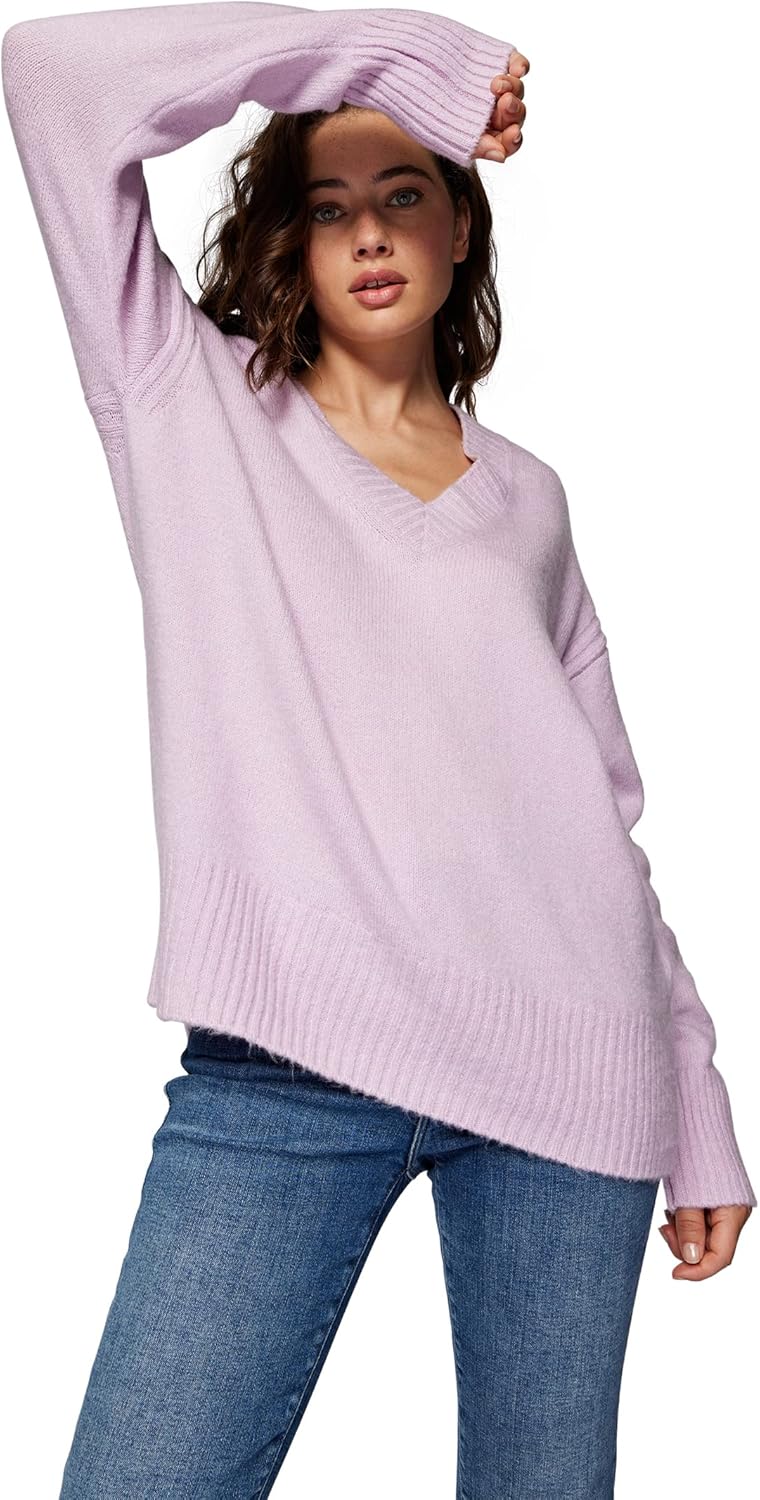 Mavi Damen V Neck Sweater Pullover S Fair Orchidee, S Fair Orchidee
