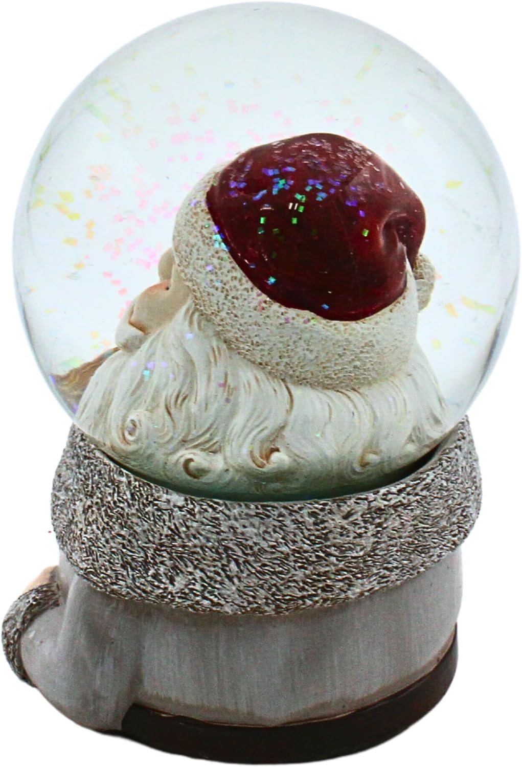 Dekohelden24 XL Hochwertige Glitterkugel - Schneekugel Schüttelkugel Weihnachtsmann mit Tannenbaum,