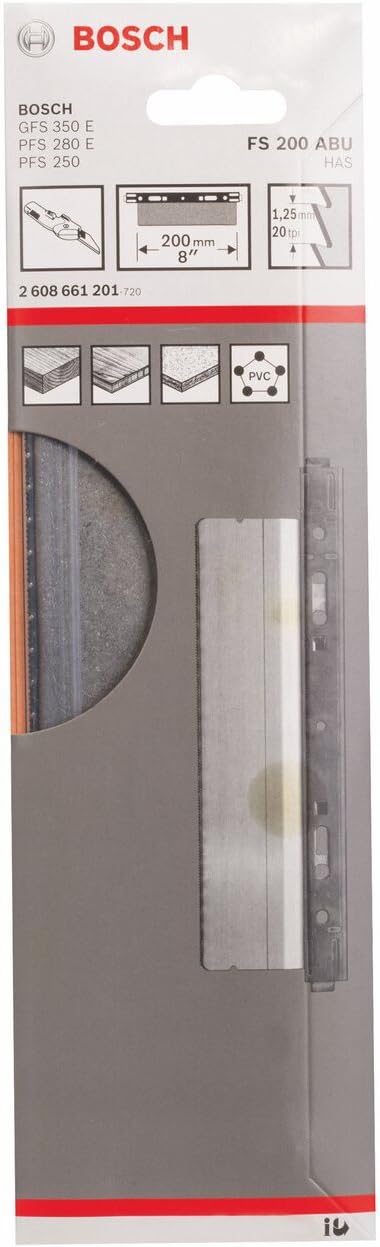 Bosch Accessories Professional Zubehör 2608661201 Bündigsägeblatt FS 200 ABU HAS, 200 mm, 1,25 mm