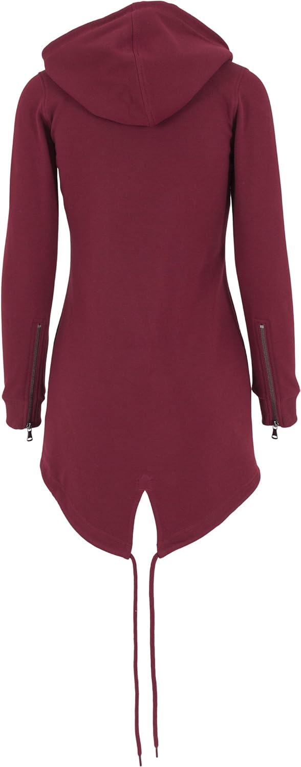 Urban Classics TB1075 Ladies Sweat Parka Jacke Damen, Farbe:Burgundy, Grössen:L