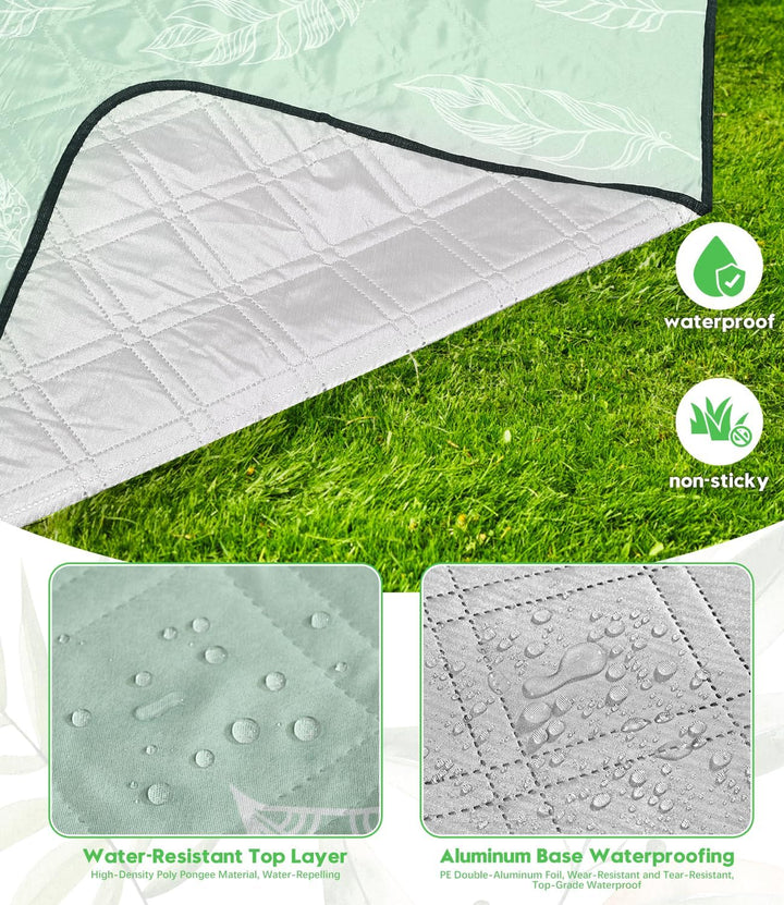 Picknickdecke wasserdicht waschbar, Stranddecke Sandfrei XXL Campingdecke Strandmatte isoliert mit w
