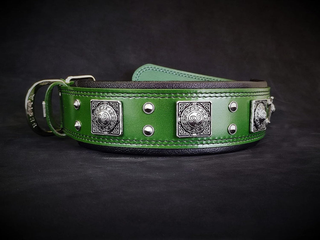 Bestia™ EROS Hundehalsband für grosse Hunde. 100% Leder. Weich gepolstert. 6,3 cm breit. TOP Qualitä