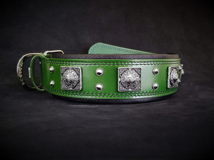 Bestia™ EROS Hundehalsband für grosse Hunde. 100% Leder. Weich gepolstert. 6,3 cm breit. TOP Qualitä