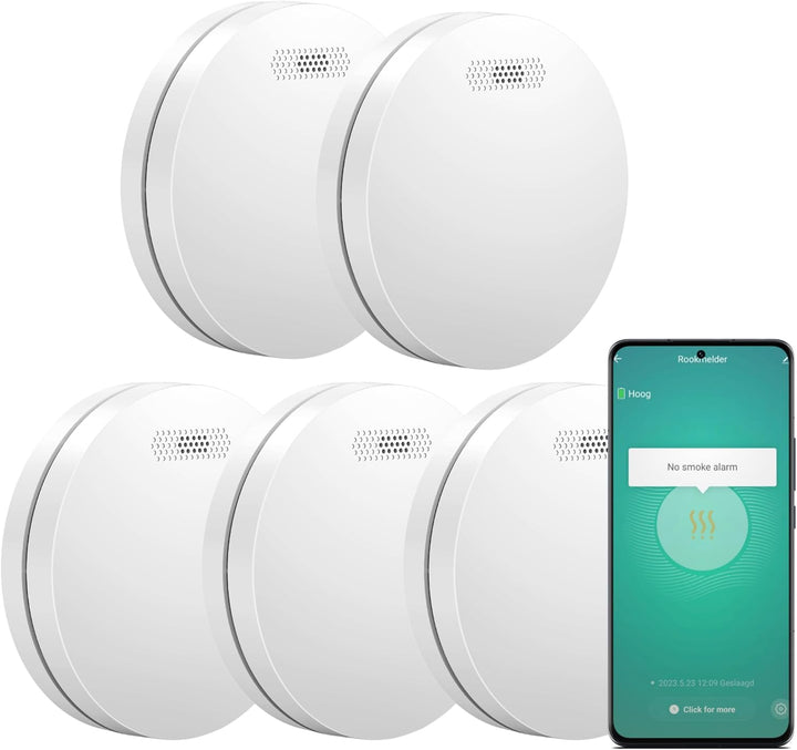 Smart Rauchmelder WLAN - 10 Jahre Batterie - Aroha Smart Connect Rauchmelder - Feuermelder WLAN Vern