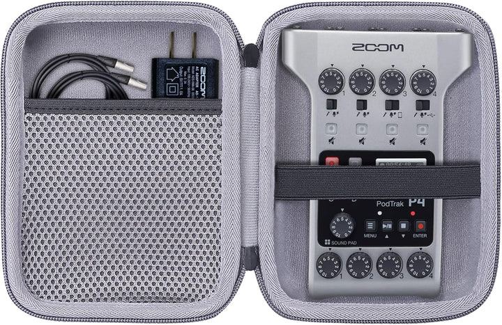 co2CREA Hart Reise Schutz Hülle Etui Tasche für Zoom PodTrak P4 Tragbarer Multitrack Podcast-Recorde