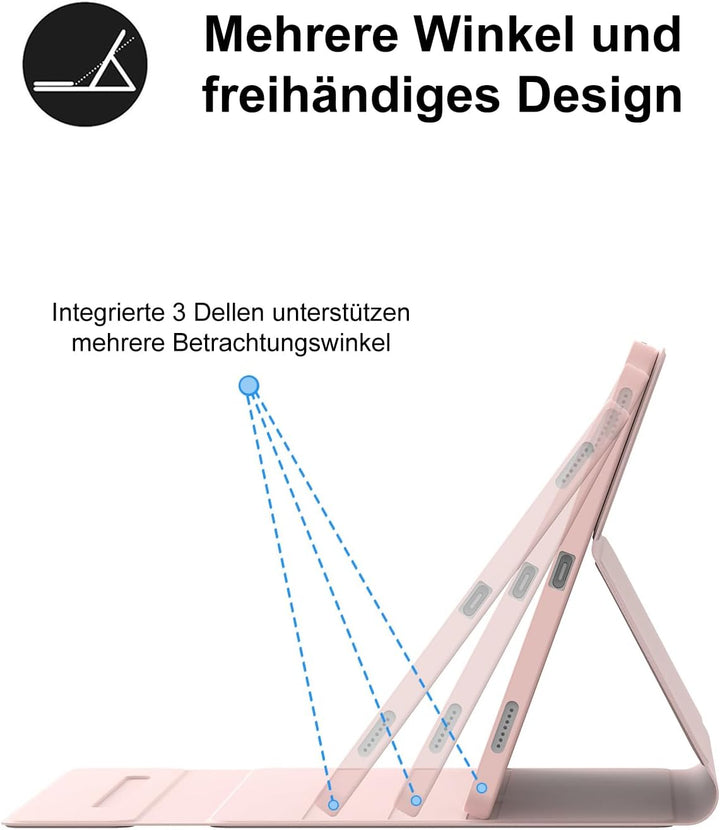Hülle mit Tastatur für Samsung Galaxy Tab A9 Plus 11 Zoll 2023, QWERTZ Deutsche, Magnetisch Abnehmba