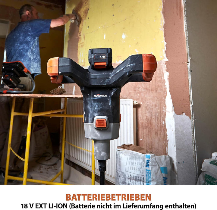 Evolution Power Tools R120MXR-LI (Bare) Akku-Paddelmischer, tragbar, Paddel im Lieferumfang enthalte