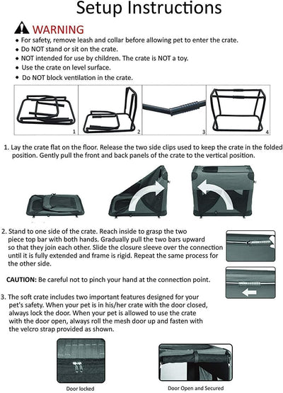 Zedelmaier Faltbare Hundebox Transportbox Hundekäfig Kleintiertasche (L - 51 x 70 x 50cm, Schwarz) L