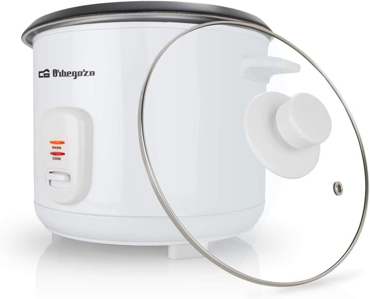 Orbegozo CO 3031 Reiskocher und Dampfgarer, 1,8 Liter Fassungsvermögen, Aluminiumtopf mit Antihaftbe