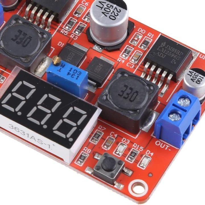 TECNOIOT 5 stücke Digitalanzeige DC-DC Step Up Down Buck Boost Konverter LM2577S LM2596S