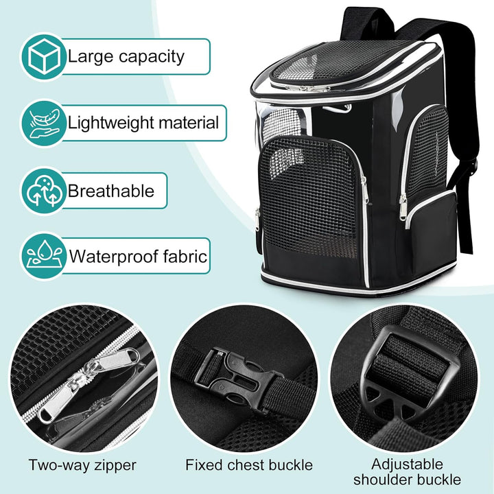 Haustier Rucksäcke,Katzenrucksack,Hunderucksack bis 10kg, Haustier Rucksack mit Netzfenster und falt
