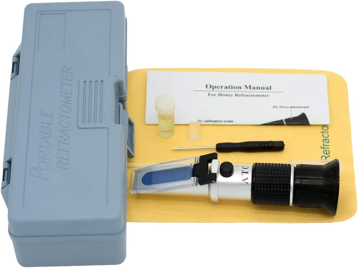 FSR IMKER Honig REFRAKTOMETER WASSERGEHALT 10% - 30% AUFLÖSUNG Skala 0,1% HONIGFEUCHTE Bienen MIT AT
