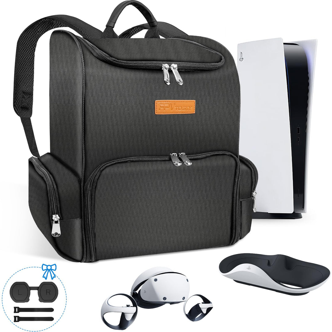 FPVtosky 2-IN-1 Rucksack für PS5 & PSVR2, grosse Reisetasche für Playstation VR2 & PS 5, schützende