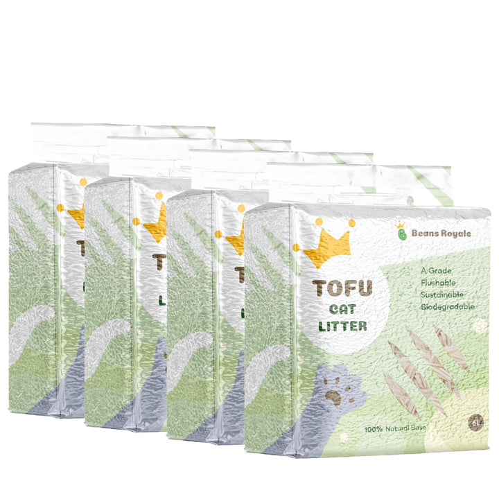 Tofu Katzenstreu, klumpendes Kätzchenstreu, spülbar, Erbsfaser, staubfrei, geruchskontrollierend, ge