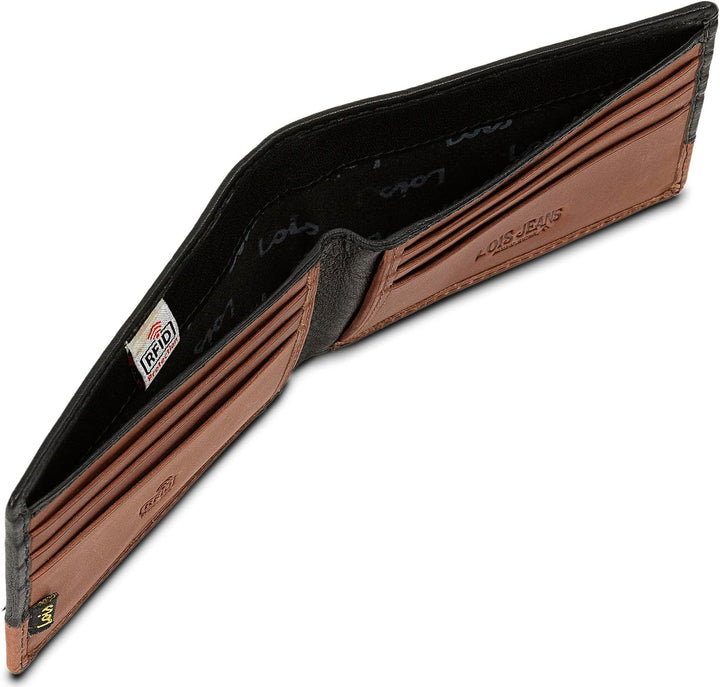 Lois - Geldbörse Herren Leder - Herren Geldbörse Leder mit RFID Schutz - Herren Portemonnaie Leder G