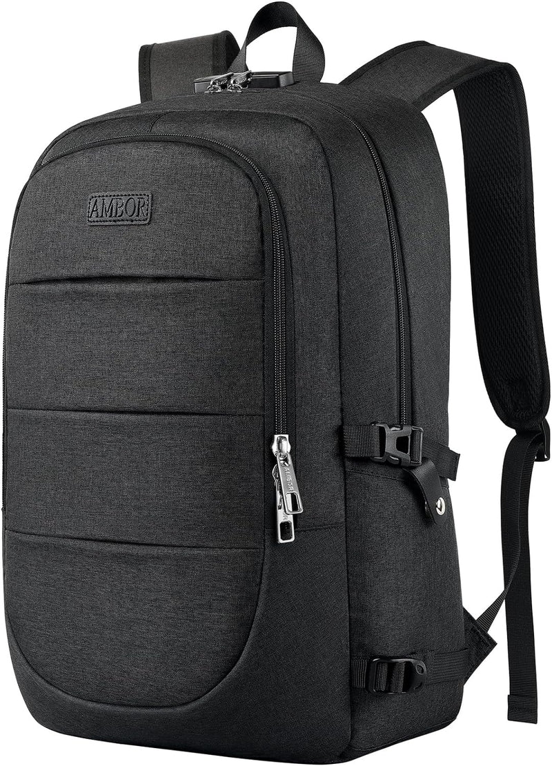 AMBOR Laptop Rucksack Herren mit Passwort Lock Rucksack Damen Anti-Diebstahl Rucksack für 18,4 Zoll