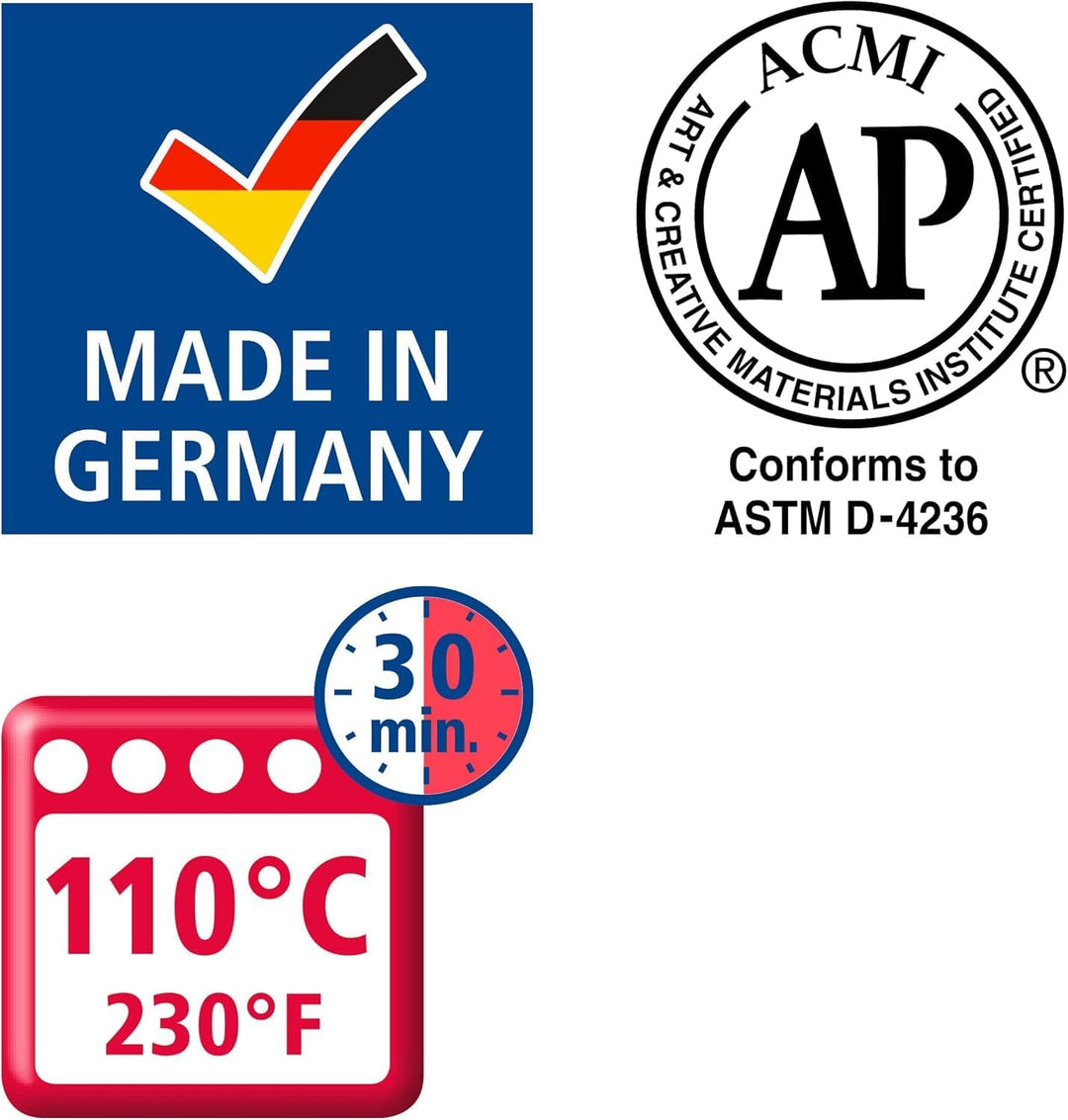 STAEDTLER FIMO soft Basic-Set mit 9 Halbblöcken à 25 g (Sortiert, Komplettset) Sortiert 9 Stück, Sor