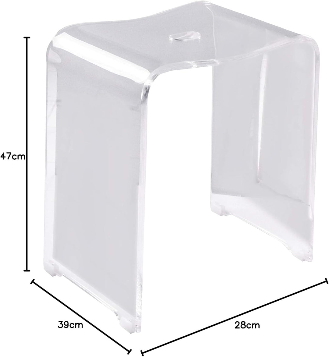 RIDDER A211100 Trendy Bad-Hocker, Acryl, transparent, ca. 39 x 47 x 28 cm, Transparent