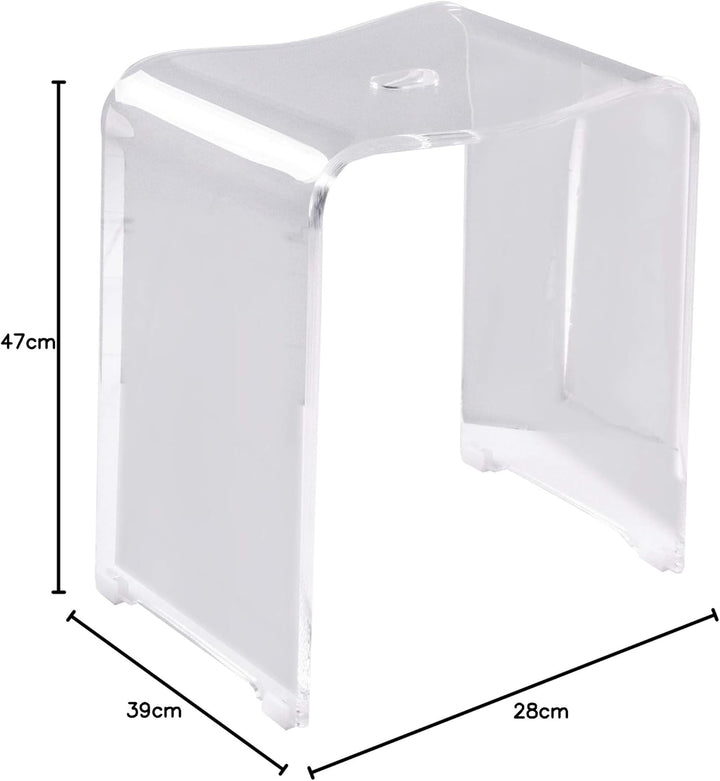 RIDDER A211100 Trendy Bad-Hocker, Acryl, transparent, ca. 39 x 47 x 28 cm, Transparent