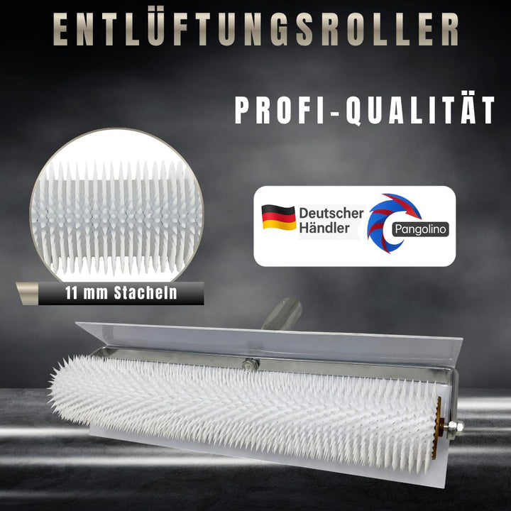 Pangolino - Entlüftungsroller - 50 cm mit Spritzschutz - Stachellänge: 11 mm - Profi-Qualität - Stac