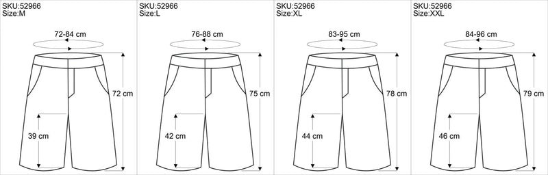 GURU SHOP 3/4 Yogahose, Unisex Goa Hose, Bequeme Yoga-Shorts, Herren, Baumwolle 46 Weiss, 46 Weiss