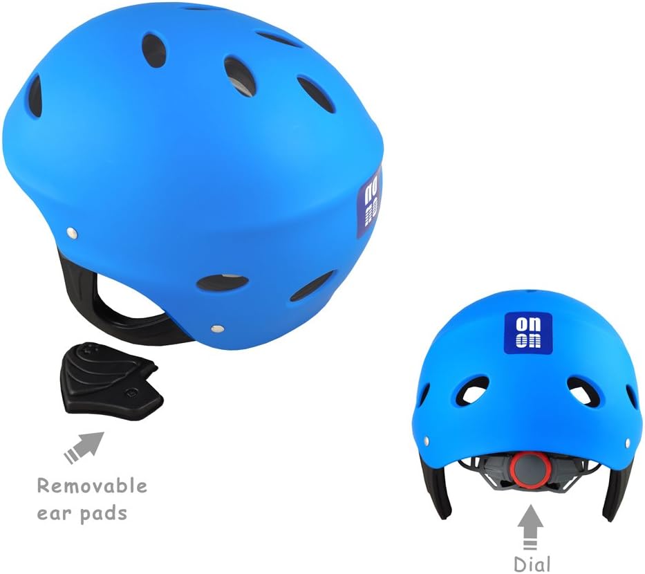 Tontron Wakeboard Kajak Kitesurf Wassersport Helm Blau L(55-61cm), Blau L(55-61cm)
