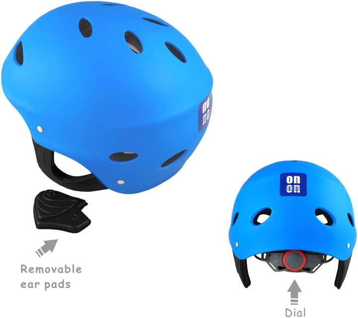 Tontron Wakeboard Kajak Kitesurf Wassersport Helm Blau L(55-61cm), Blau L(55-61cm)