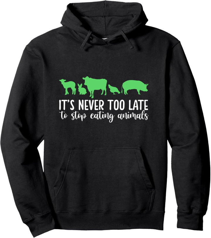 Veganismus – Stop Eating Animals | veganes Zitat Pullover Hoodie