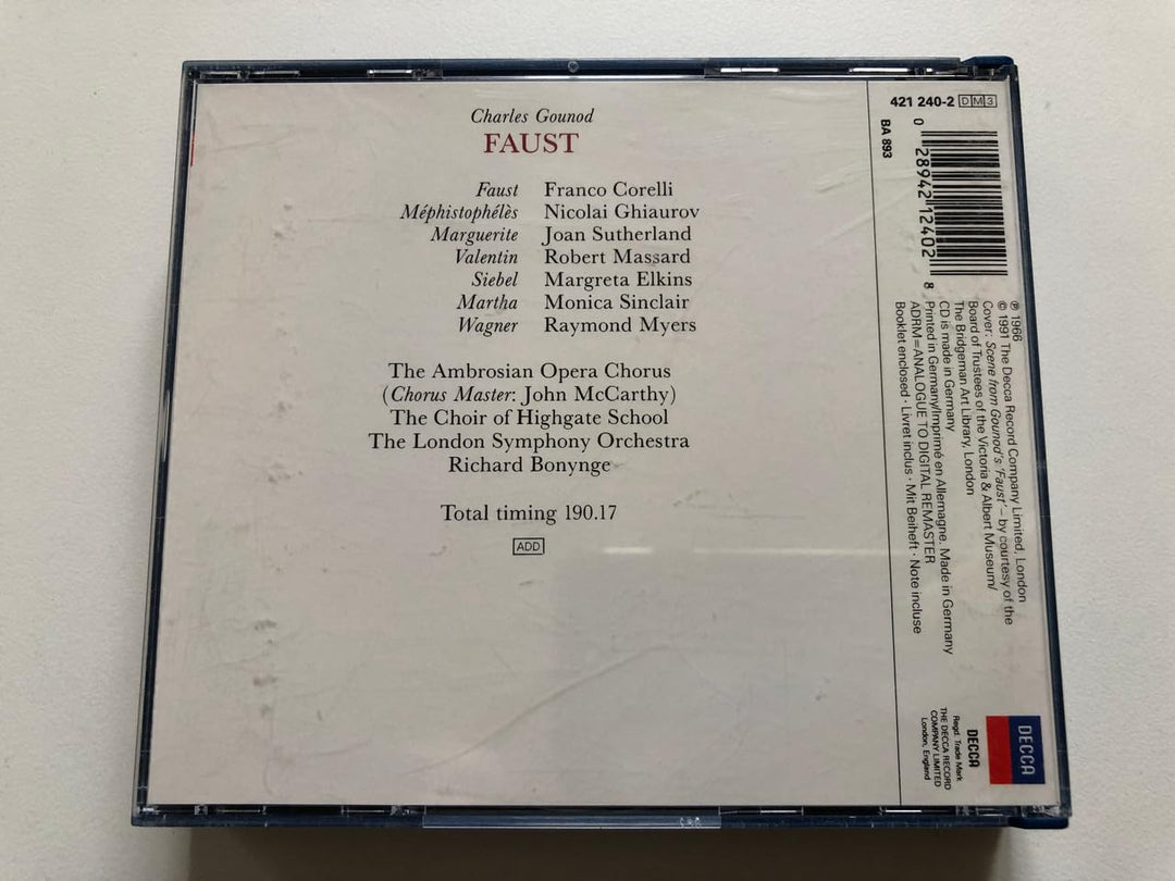 Faust (Gesamtaufnahme), Audio-CD