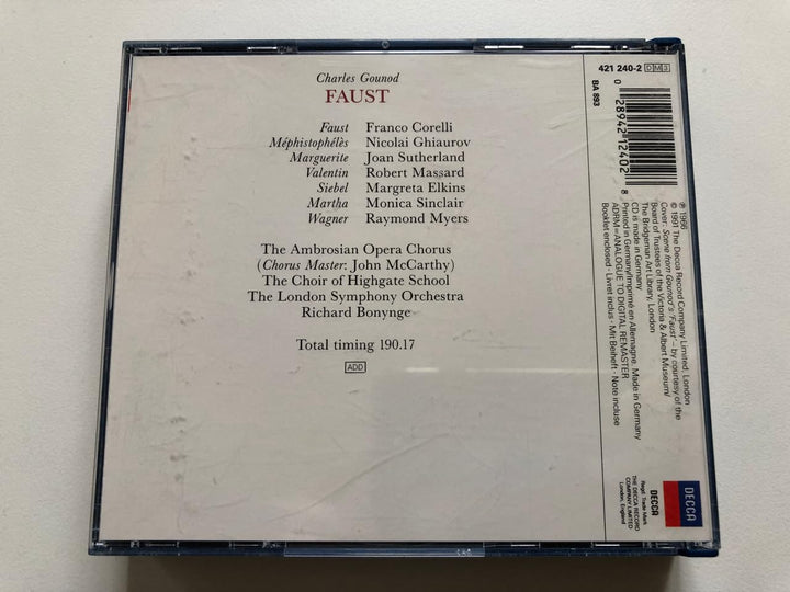 Faust (Gesamtaufnahme), Audio-CD