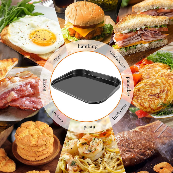 GFTIME Gusseisen Grillplatte für Ninja OG701 Woodfire Grills, antihaftbeschichtete Grillplatte, Flac