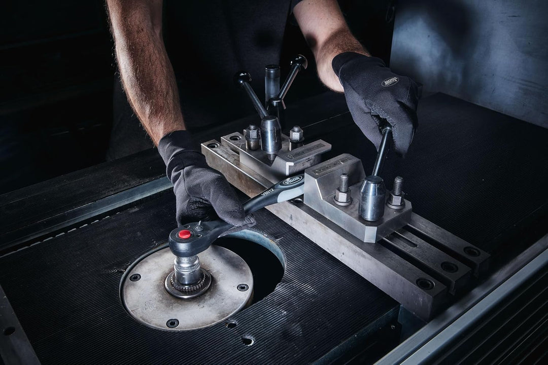 ViGOR 1/2 Zoll (12,5 mm) Ratsche 250 mm V6012, gekröpfte Ausführung mit 72 Zähnen, 5 Grad Betätigung