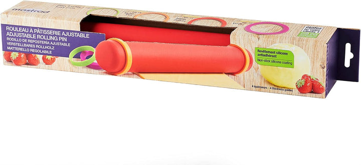 Mastrad Teigroller, Silikon, Rot