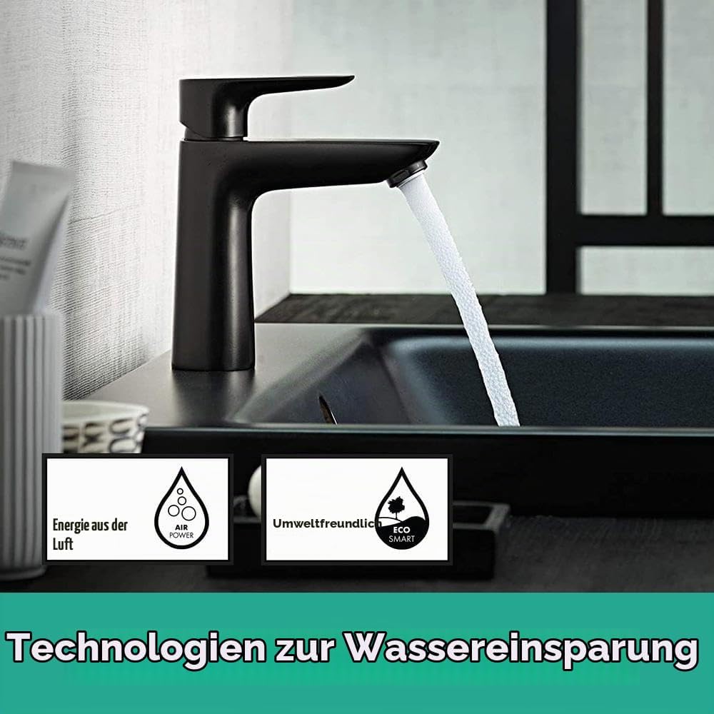 hansgrohe Wasserhahn Talis E CoolStart (Armatur mit Auslauf Höhe 110mm), Einhebel-Waschtischmischer