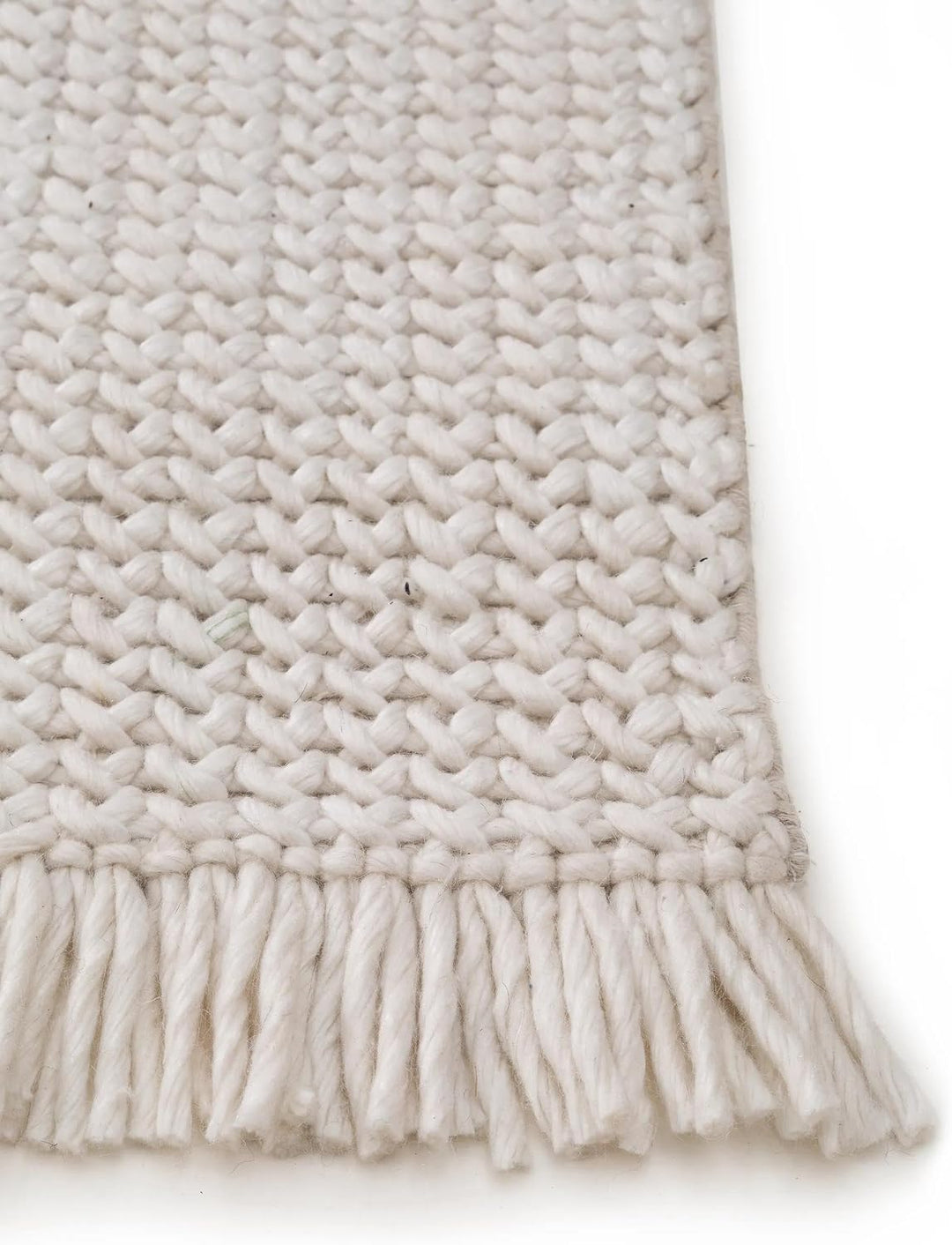benuta Pure Wollteppich Velma - Wolle handgewebt - Rechteckig &amp; im Style:  Geometrisch, Zickzack, Bo